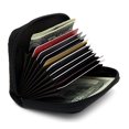 thumbnail image 2 of Zhoma RFID Blocking Genuine Leather Credit Card Case Holder Security Travel Wallet - Black, 2 of 2