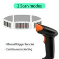 thumbnail image 3 of Handheld 1D/2D/QR Barcode Scanner BT+2.4G Wireless USB Wired Bar Code Reader Manual / Continuous Scanning CMOS Image Sensor Support Paper Code/Screen Code PDF417 Compatible with Windows An, 3 of 6