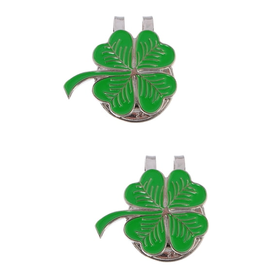 FONDOTIN Hat Decoration Metal Golfing Clip 2Set For Golfers Outdoor Sports 1.18X1.18X0.39in