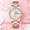 Diamond-embellished model - Pink and White, variant on Women's Quartz Watch Automatic Watch Ladies Waterproof Calendar Wristwatch Fashion Trendy Personalized Creative Women's Wristwatch