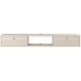 thumbnail image 1 of Liberty Wood 63" Mid Century Modern Floating Office Desk in Off White, 1 of 8