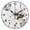 Black, variant on 9.84in Mechanical Geometric Patterns PVC Canvas Wall and Table Clock with Canvas Texture, Black or Gold Hands
