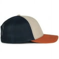 thumbnail image 3 of Outdoor Cap OC771 Premium Modern Trucker Cap-Heathered Stone/Navy/Rust-Adult, 3 of 8