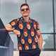 thumbnail image 4 of Fotbe American Football and Fire Flames Camiseta Polo de Golf para Hombre con Estampado – Camisa Deportiva Transpirable con Cuello Abotonado-Small, 4 of 6