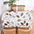 thumbnail image 2 of Rdsfhsp Checkered Leaf Vine Oval Tablecloth, Waterproof Floral Print Dining Table Cover, Wrinkle Resistant 60"x84" Fits 6-8 Seats, 2 of 5