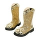 thumbnail image 2 of Zapatos para niñas,Botas para niñas,Botas de equitación de invierno mariposa lentejuelas cuero falso tamaño 1.5 grandes niñas, 2 of 9