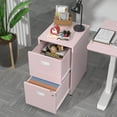 thumbnail image 2 of Polup 18"D 2 Drawer Office Vertical File Cabinet in Pink, Metal Filing Cabinets with Lock and Key, 2 of 11