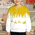 thumbnail image 3 of Boys Girls Christmas Sweatshirt Long Sleeve Crewneck Casual Santa Claus and Reindeer Print Pullover Sweatshirts 1-12 Years, 3 of 7