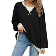 thumbnail image 1 of T-shirts à Manches Longues pour Femmes Noir TG, 1 of 8