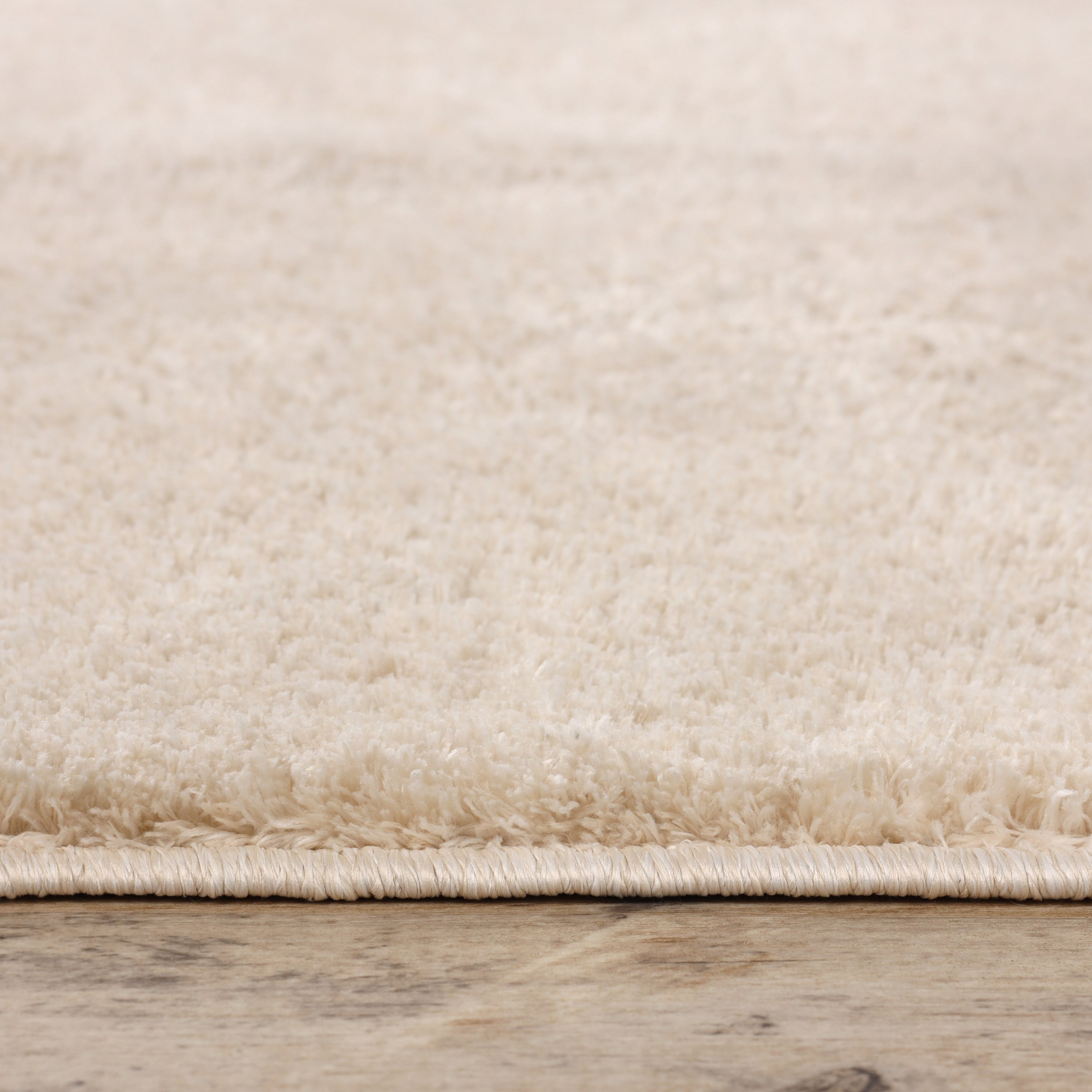 Superior California Shag Non-Slip Indoor Area Rug, 6' x 9', Ivory