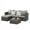Light Gray, variant on Aukfa Outdoor Patio Furniture Set - L shape Wicker Sectional Sofa with Coffee Table - Navy Blue Cushions