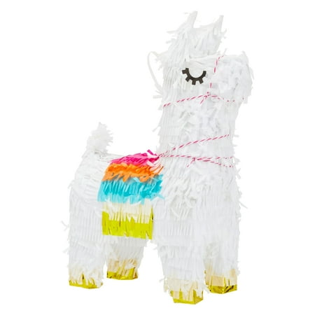 Llama Pinata for Mexican Fiesta Party Supplies, Cinco de Mayo Decorations, Birthday Party Centerpiece (Small, 8.5 x 15 x 4.5 In)