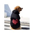 thumbnail image 2 of Valentine's Day 1pc Polyester Material Black Hoodie Sweater With Heart Pattern For Warmth Of Both Indoor And Outdoor Dogs And Cats Wearing, 2 of 5