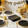 thumbnail image 5 of 200Pcs Black and Gold Cocktail Napkins, 6.5 Inch Gold Dots Disposable Paper Dinner Napkins for Party Wedding Birthday Bar Holiday Graduation New Year, 5 of 17