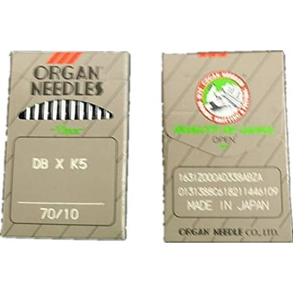 Teamwork Embroidery Machine Needle, Organ Needle, DB K5, Size 70/10, One pack, 10 needles