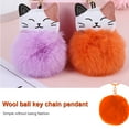 thumbnail image 6 of Linyer Fuzzy Ball Keychain Supple Comfortable Lovely Key Rings Adorable Practical Key Chains Women for Children Adults Elderly Students Orange 7cm, 6 of 6