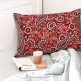 thumbnail image 4 of Salouo Vintage Red Paisley Pattern Pillow Cases,1PC Pillow Covers with Envelope Closure Decorative Pillow Case for Bed Couch,Pillows Not Included-14"x20", 4 of 6