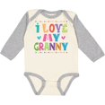 thumbnail image 3 of Inktastic I Love My Granny Cute Granddaughter Gift Girls Long Sleeve Baby Bodysuit, 3 of 5