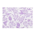 thumbnail image 2 of 2 Piece Soft Bathroom Rug Set Lilac Floral Motifs Bath Mat and U-Shaped Toilet Contour Rug (16"x24"+20"x24"), 2 of 9