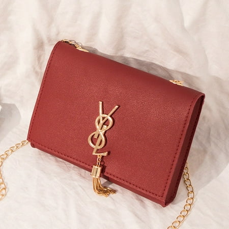 SHOPFIVE 2019 New Summer Diagonal Square Bag Tassel Fashion Handbags Purse Wallet