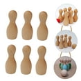 thumbnail image 3 of OULII 1 Set Bowling Pins for Kids Beech Wood Mini Bowling Desktop Game, 3 of 8