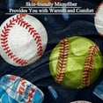 Baseball Warm Cozy Throw Blanket Microfiber Fleece Blankets for Couch