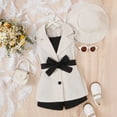 thumbnail image 4 of SUCS Girls Set 100%cotton Suspender Top Shorts Sleeveless Suit Jacket Hat 4pcs Daily, 4 of 9