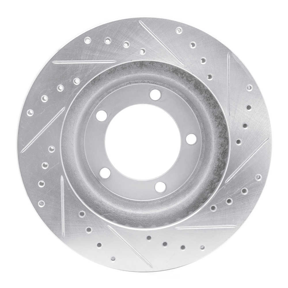 Dynamic Friction Company 631-47030L DFC Brake Rotor - Drilled And Slotted - Silver