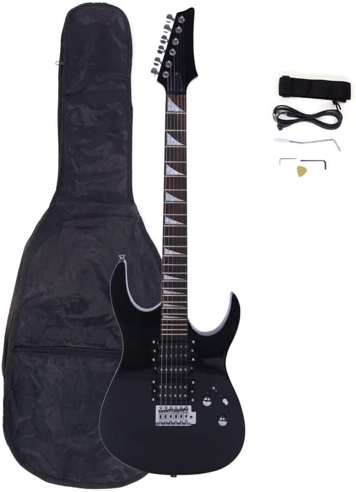 QXDRAGON 6 String Electric Guitar, Solid Body FullSize Standard Jazz