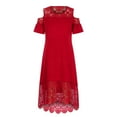 thumbnail image 6 of Dyegold Summer Dresses for Women 2023, Women Plus Size Maxi Dresses Floral Printed Empire Waist V Neck Short Sleeve Summer Casual Flowy Long Dress Boho Maxi Dress, 6 of 7