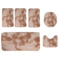 thumbnail image 1 of Feltree 6-Piece Complete Bathroom Rug Set with Long Plush Texture, Multi-Size Non-Slip Mats for Toilet/Shower/Sink, Latex-Backed Bath Mats for Whole Room Coverage, 1 of 8