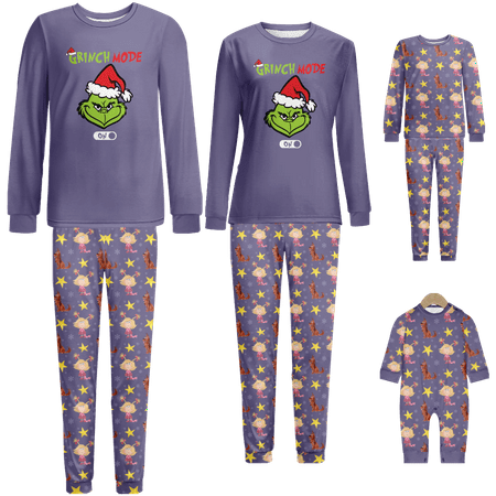

FUNIER Holiday Family Matching Christmas Pajamas Set Christmas Printed Baby-Kids-Adult-Pet Size 2-Piece Top and Pants Bodysuits Clothes Pajamas Set
