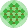 thumbnail image 1 of Ahgly Company Machine Washable Indoor Round Transitional Jade Green Area Rugs, 7' Round, 1 of 7