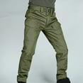 thumbnail image 4 of Tdoqot Mens Cargo Pants- Casual Baggy Stretch Straight Leg Waterproof Work Pants Army Green Size 40, 4 of 9