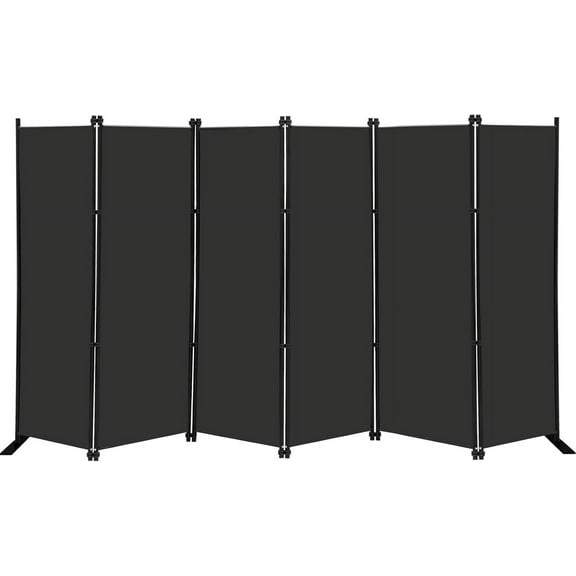 MAYOLIAH 4 Panel Room Divider Screen 6Ft Tall Foldable Privacy Dividers Indoor Wall Partition Room Separator Grey