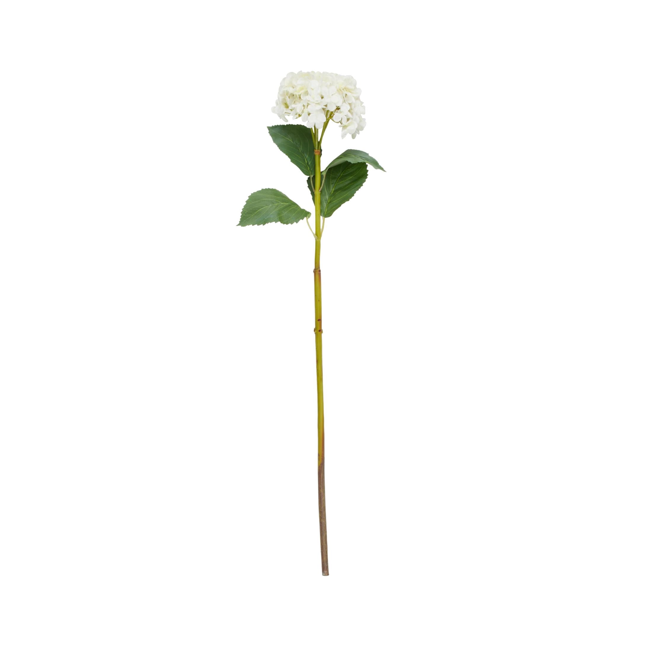 34" Plastic Floral Tall Hydrangea Artificial Flower Stem, by DecMode (8 Count)