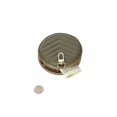 thumbnail image 3 of Daisy Rose Round Coin Purse Pouch Change Wallet Holder for Women with clasp - PU Vegan Leather - Olive, 3 of 9