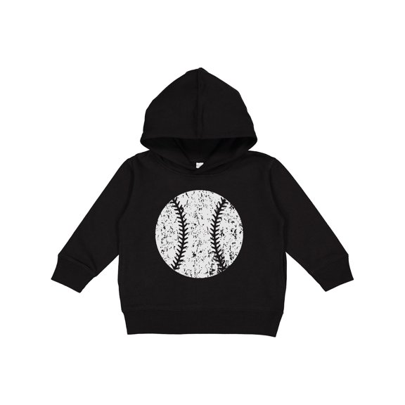 Inktastic Distressed Baseball in White Toddler Hoodie