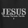 thumbnail image 5 of Wild Bobby Jesus the Way. The Truth. The Life Inspirational/Christian Women Standard V-Neck Tee, Black, Small, 5 of 5