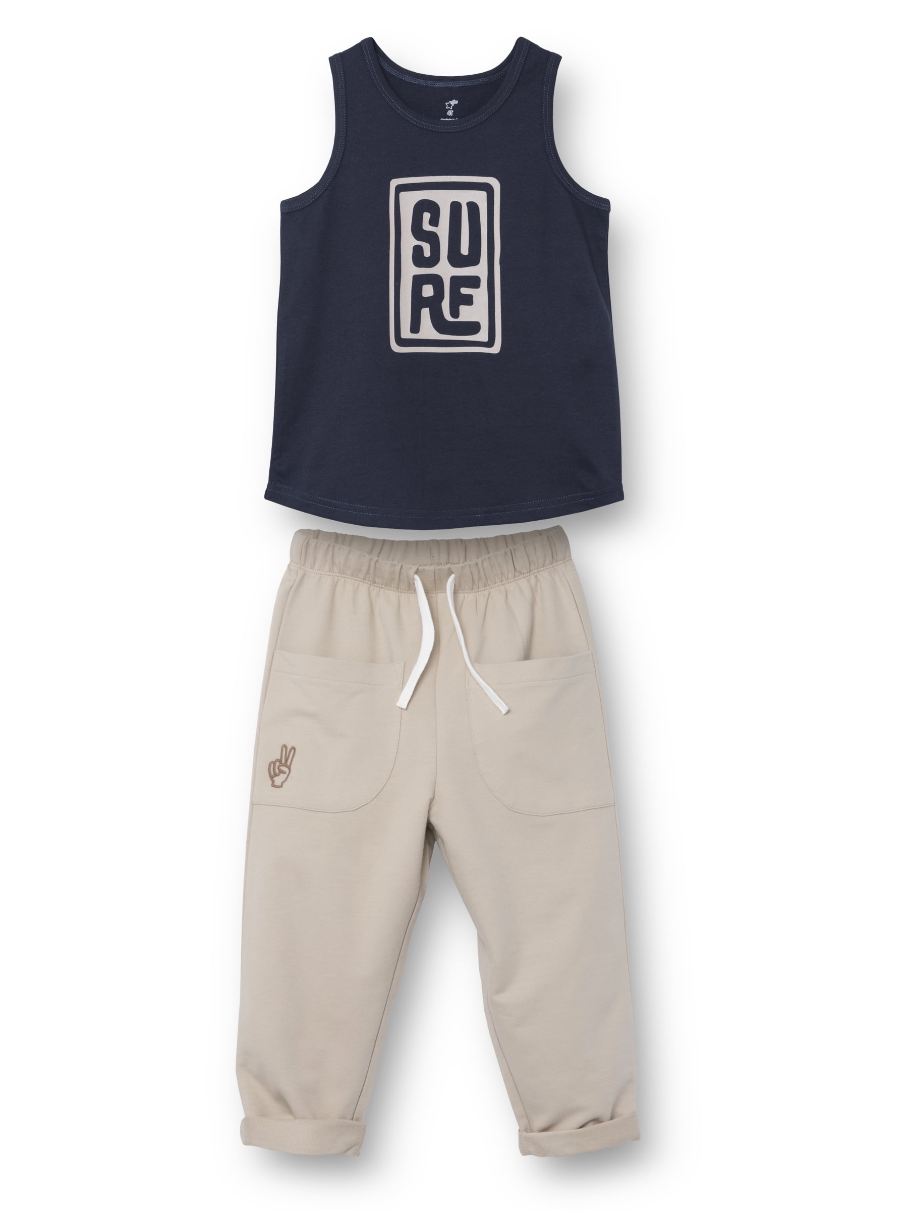 Little Star 100% Organic Cotton 4-Piece Boys Outfit Set