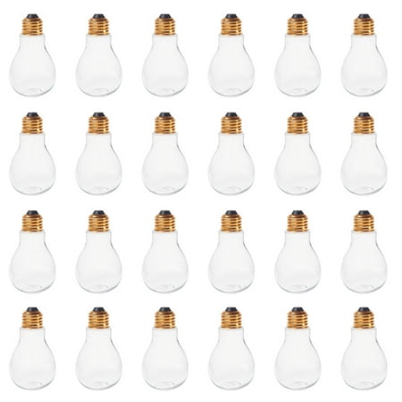 

Creative Hobbies 24 Pack Clear Fillable Plastic Light Bulbs Great for Candy Wedding Party Favors Crafts Gifts 4 Inch Tall