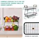 thumbnail image 3 of 2 Tier Countertop Fruit Basket For Kitchen Vegetable Fruit Basket Bowl Metal Rectangle Holder Fruit Storage Basket Snack Storage Rack Kitchen Organize, 3 of 5