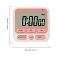 thumbnail image 4 of Cronómetro Digital Cuenta Regresiva Temporizador Alarma Recordatorio Reloj (Rosa), 4 of 9