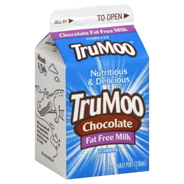 Purity Trumoo Fat Free Chocolate Milk Half Pint Walmart Com Walmart Com