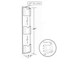 thumbnail image 2 of Three-Pocket Vertical Wall Mount Brochure Holder. Inside Dimension: 4.125"W, 2-Pack, 2 of 4