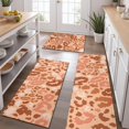 thumbnail image 2 of Brown and Pink Of Leopard Print Kitchen Rugs Sets Of 3,Kitchen Runner Rugs Non Skid Washable,Decorative Kitchen Floor Mats for Kitchen,Sink,Laundry,17"x30"+ 17"x47" + 17"x59", 2 of 6