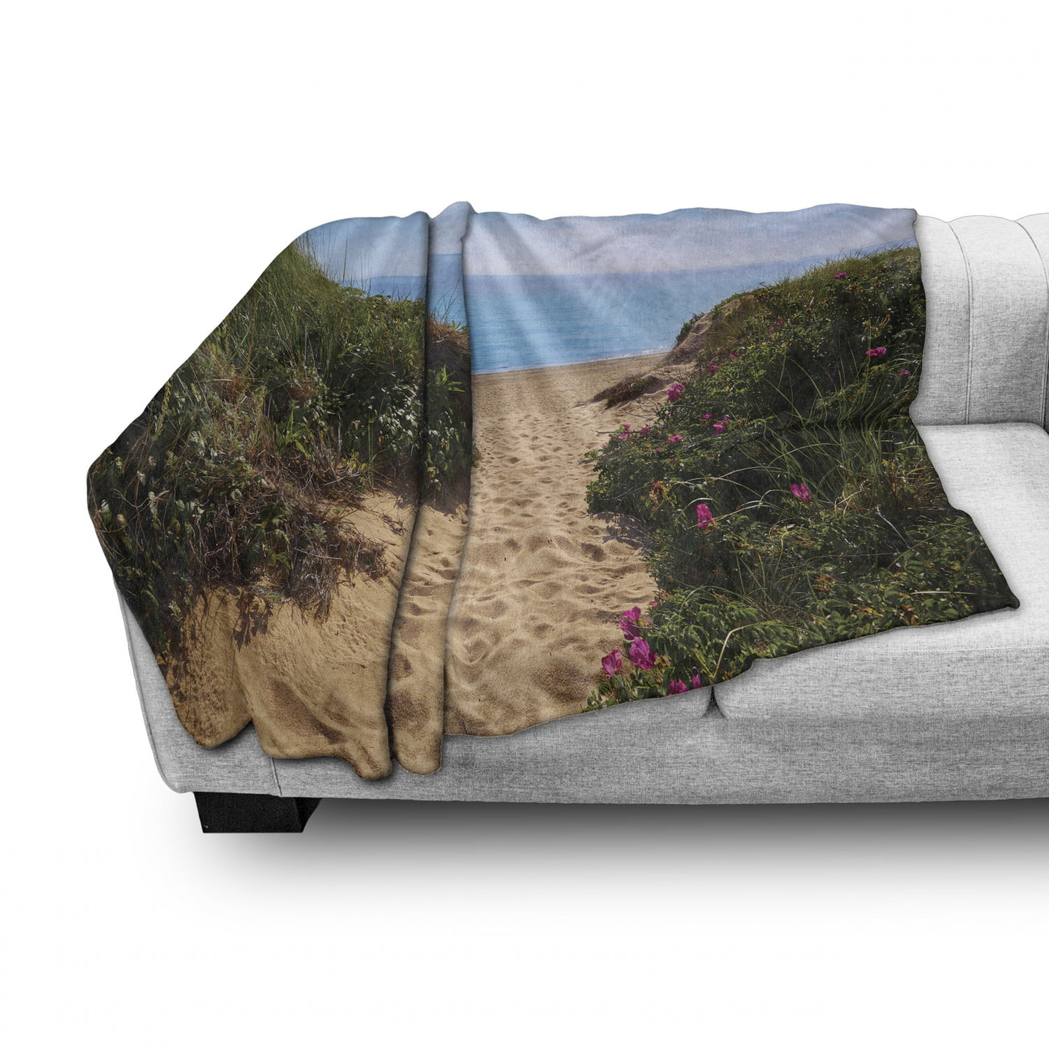 Cozy Plush for Indoor and Outdoor Use Cape Cod Herring Cove Beach in Boston United States of America Touristic 50 x 60 Multicolor Ambesonne Massachusetts Soft Flannel Fleece Throw Blanket