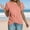 Pink, variant on Hot days, bold styles Olyvenn Womens 2025 Summer Tops Casual Twist Front Blouses Short Sleeve Tshirts Fitting Tunic Petal Sleeve Tops Pink M