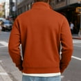thumbnail image 4 of LTTVQM Mens Polo Long Sleeve Shirt Button Basic Solid Color Polo Shirt Classic Loose Casual Collared Shirts T-Shirt Saffron XL, 4 of 6