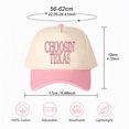 thumbnail image 2 of CHOOSIN' TEXAS Letter Embroidered Color Block Trucker Hat Unisex Adjustable Cotton Breathable Fashion Cap for Travel Daily Wear,1 pcs,Pink, 2 of 5